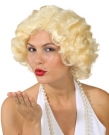 50er Jahre Marilyn Faschingspercke blonde Damenpercke Wellen Kostmpercke