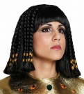 Schulterlange Damenpercke Cleopatra Kostmpercke Pharaonin Fastnacht